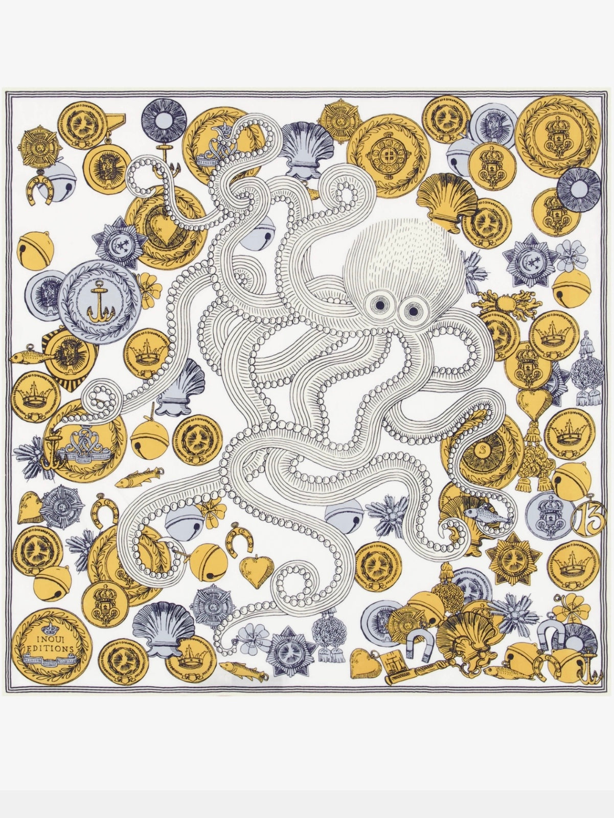 Inouï Éditions Carré 65 Octopus Blanc
