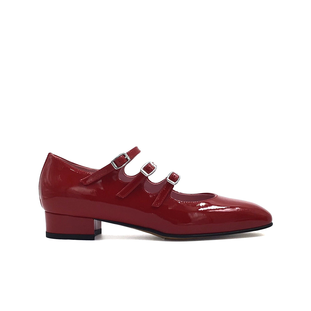 Escarpins Carel En Cuir Rouge - Talons Bas - Pointure 40.5 - Neufs Sans Boîte