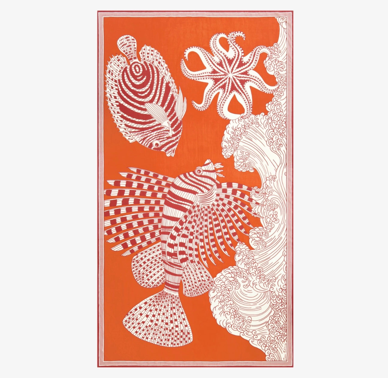 Inouï Éditions Étole 100 Vague Orange