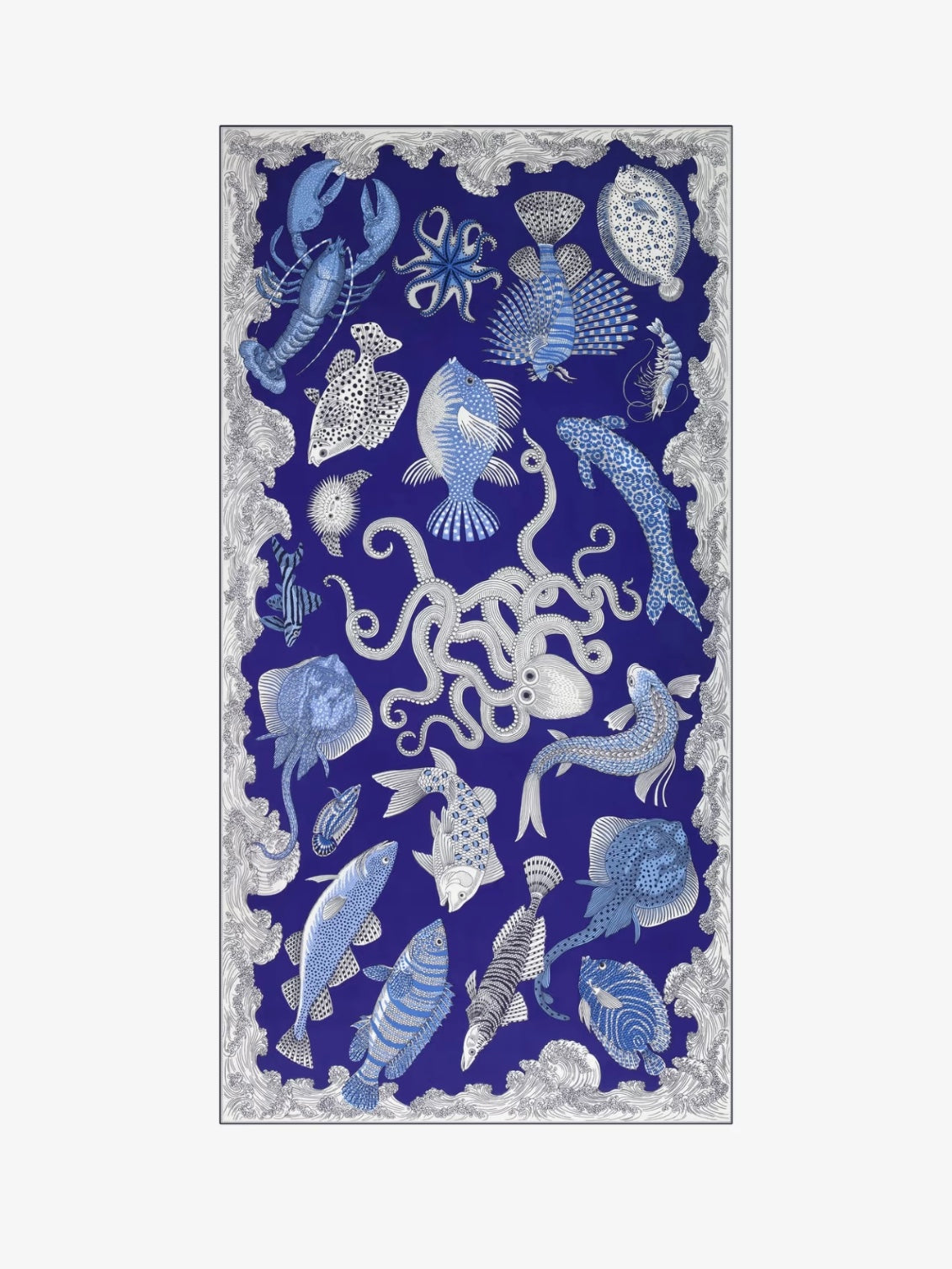 Inouï-Editions Étole Poseidon Bleu